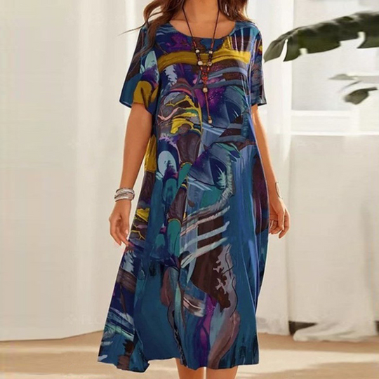 Bauluvio - Abstraktes Print-Kleid