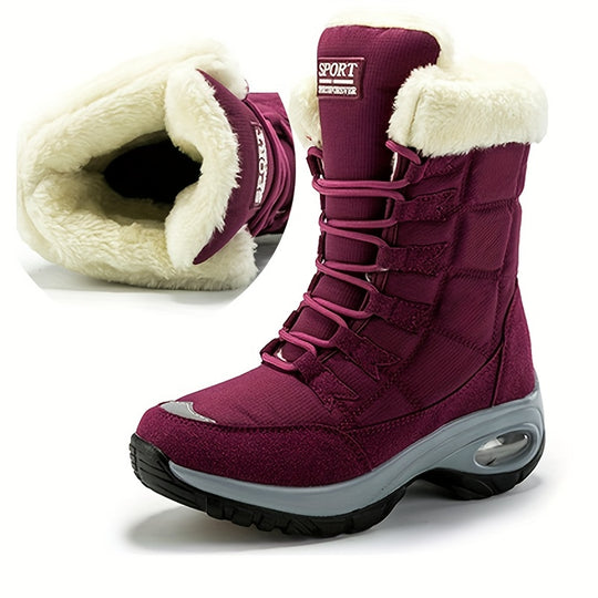 Schnürbare Thermo-Schneestiefel für Frauen