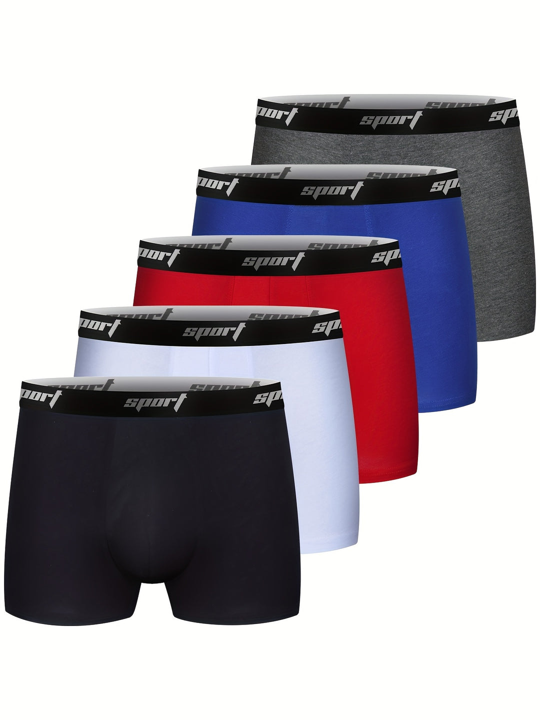 Bauluvio - 5er-Pack weiche, dehnbare Boxershorts für Männer