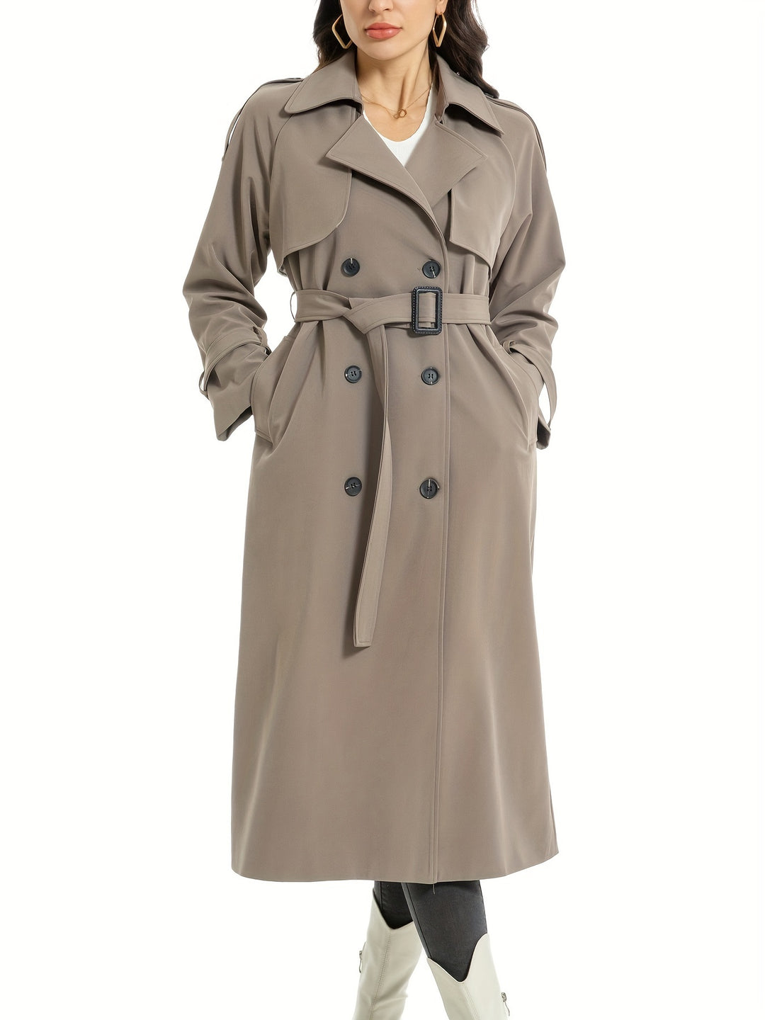 Bauluvio - Zweireihiger Trenchcoat für Damen