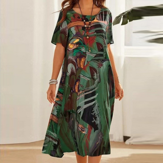 Bauluvio - Abstraktes Print-Kleid