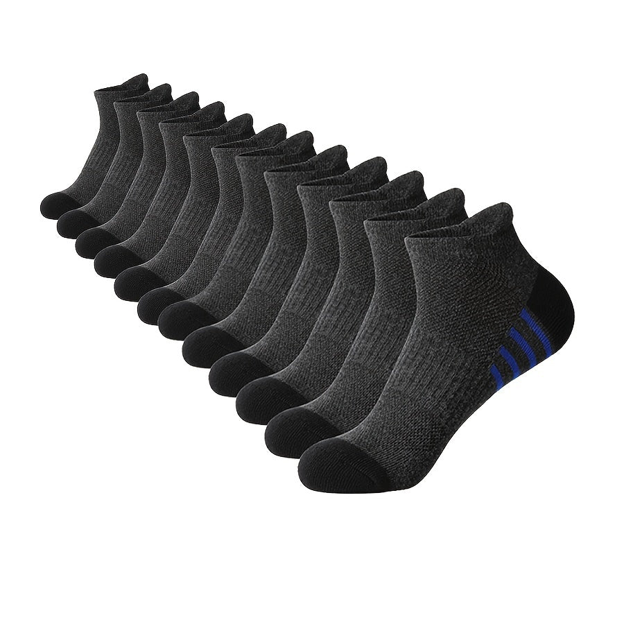 Bauluvio - Lässige gestreifte Sportsocken für Männer (12 Paare)