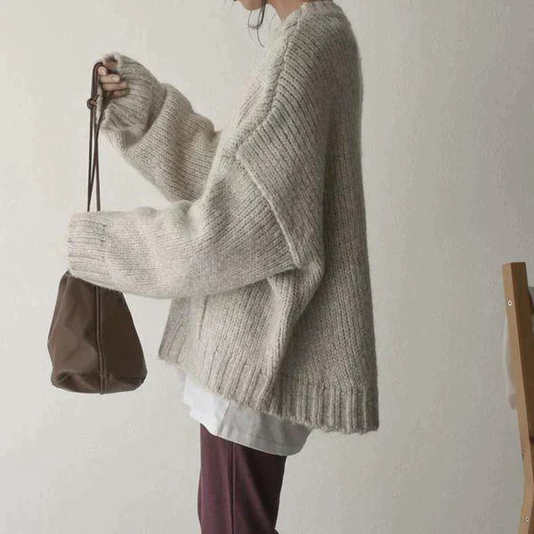 Bauluvio - Strickpullover für Frauen mit einer Tasche