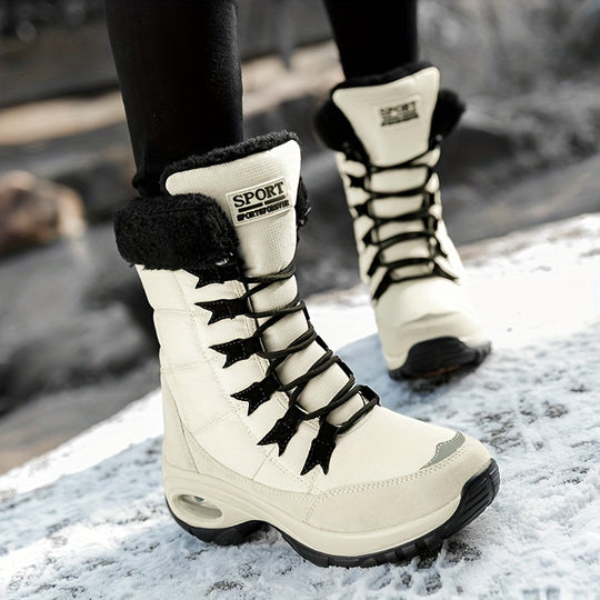 Schnürbare Thermo-Schneestiefel für Frauen