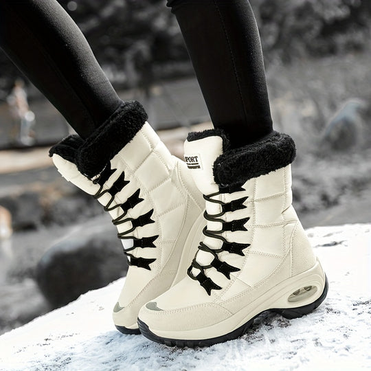 Schnürbare Thermo-Schneestiefel für Frauen