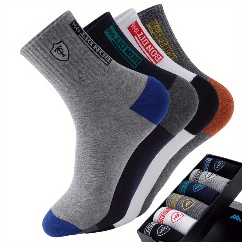 Bauluvio - Athletische Knöchelsocken mit gesticktem Wappen für Männer (6 Paare)