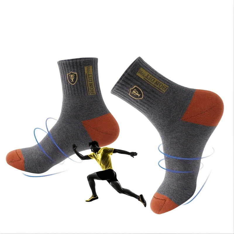 Bauluvio - Athletische Knöchelsocken mit gesticktem Wappen für Männer (6 Paare)