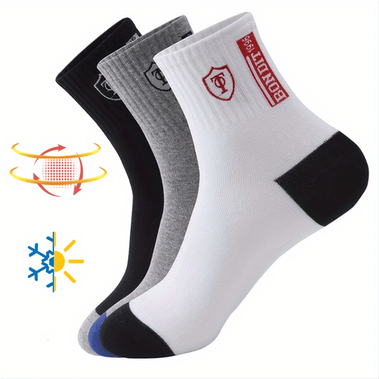 Bauluvio - Athletische Knöchelsocken mit gesticktem Wappen für Männer (6 Paare)