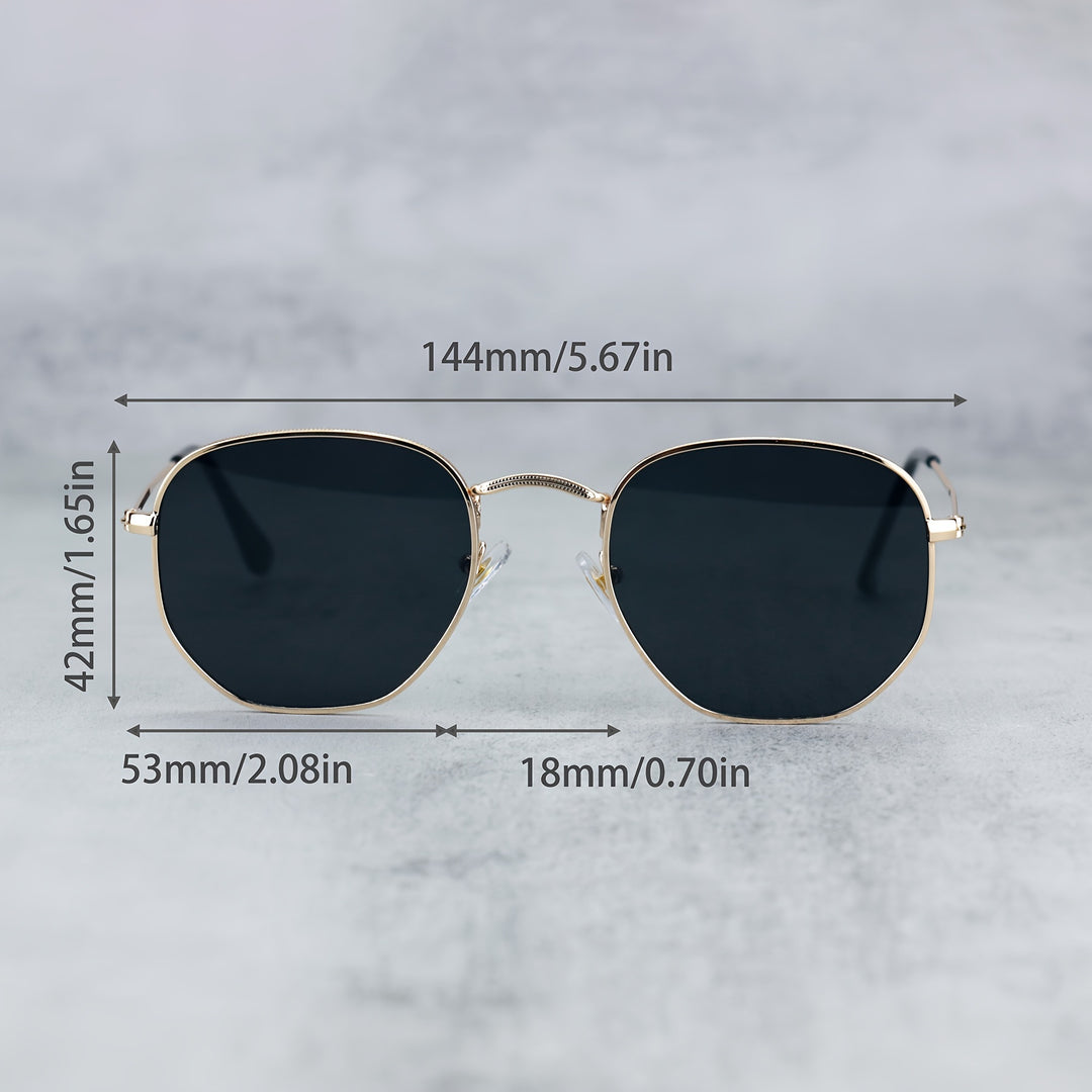 Bauluvio - Quadratische Retro-Sonnenbrille aus Metall