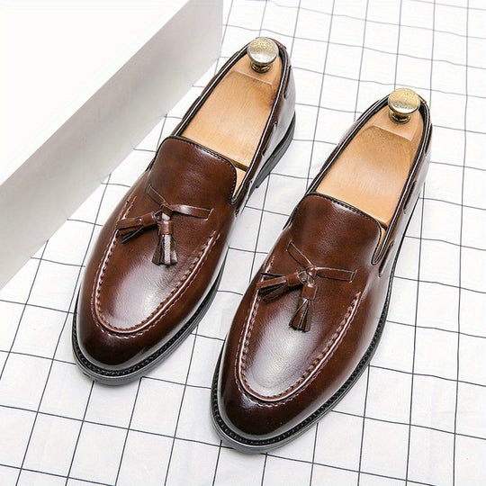 Bauluvio - Vintage Kunstleder Loafer für Männer