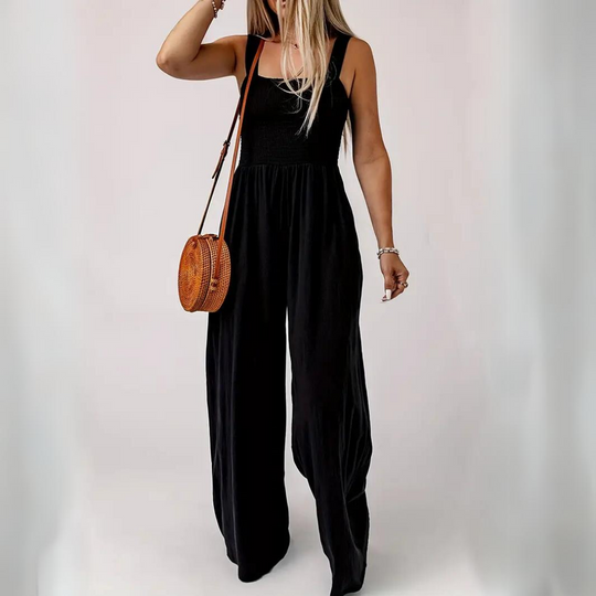 Bauluvio - Taillenhoher Jumpsuit mit Taschen für Frauen