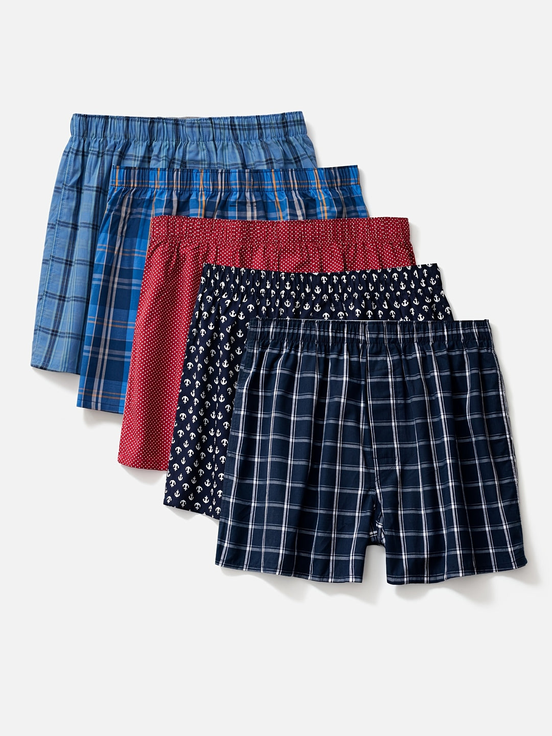 Bauluvio - Boxershorts für Männer, 5er-Pack, mehrfarbig