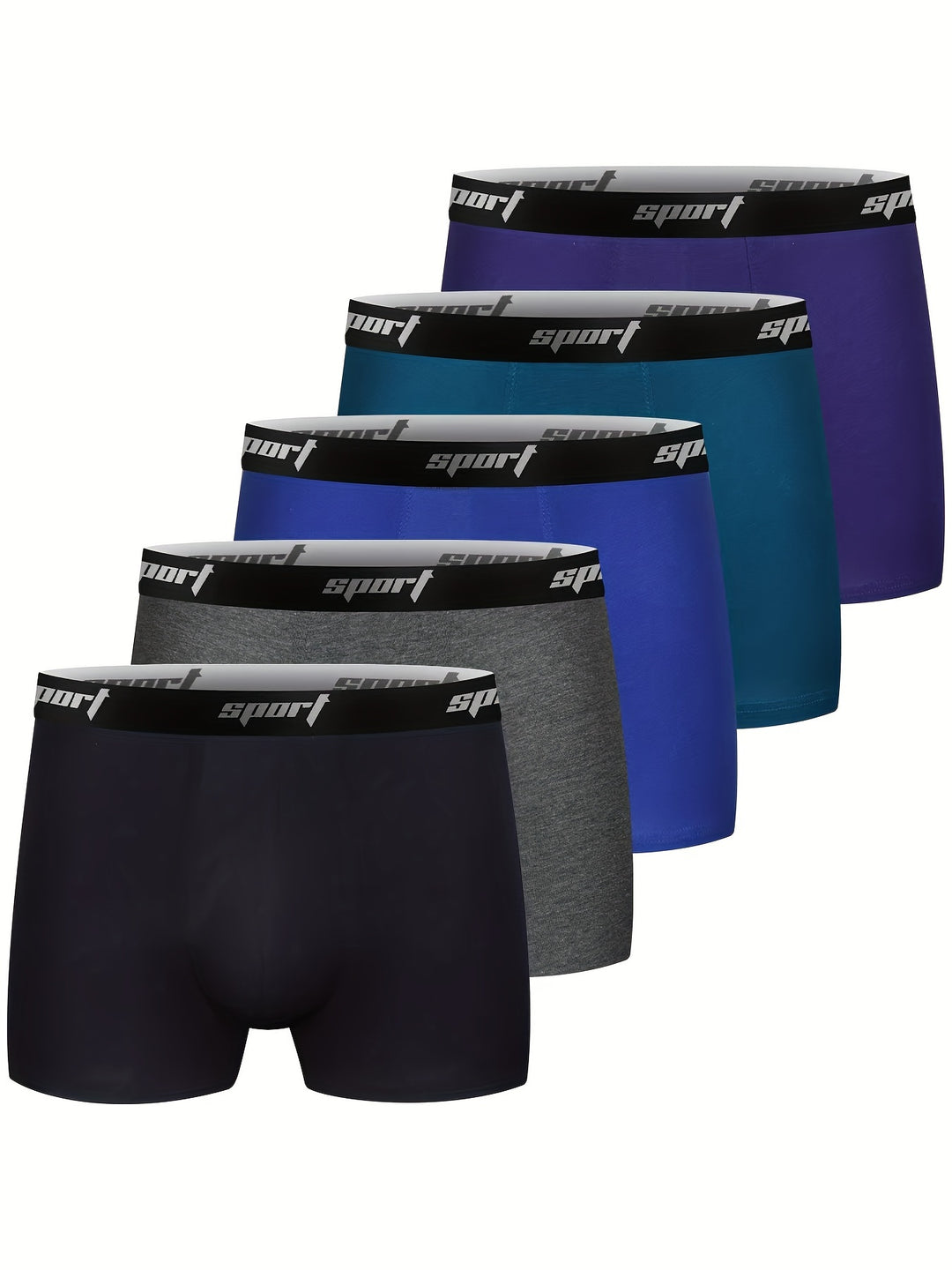 Bauluvio - 5er-Pack weiche, dehnbare Boxershorts für Männer