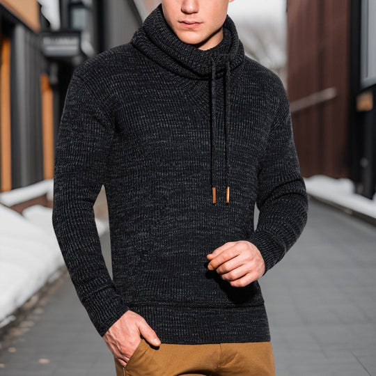 Bauluvio - Herren-Rollkragenpullover mit Kordelzug