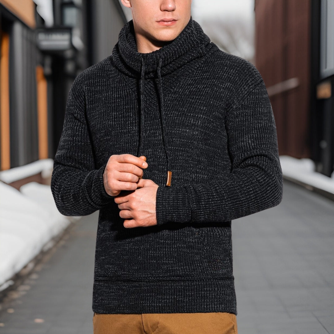 Bauluvio - Herren-Rollkragenpullover mit Kordelzug