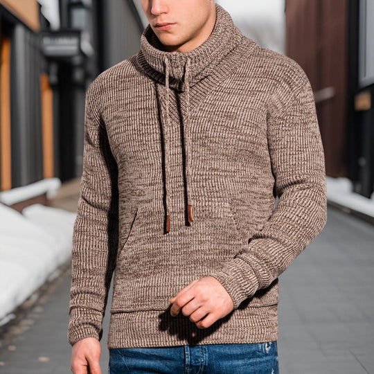 Bauluvio - Herren-Rollkragenpullover mit Kordelzug