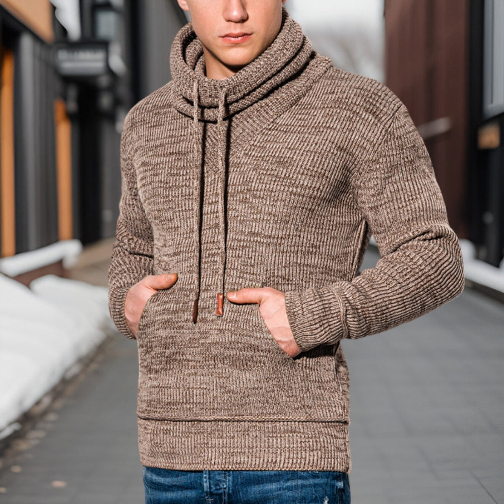 Bauluvio - Herren-Rollkragenpullover mit Kordelzug