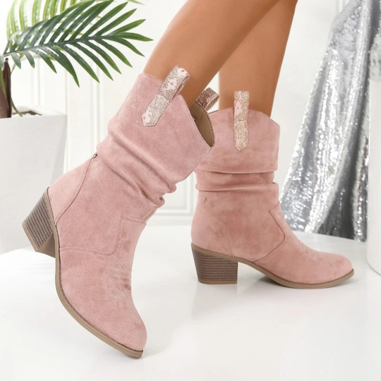 Bauluvio - Atmungsaktive rosa Cowboystiefel