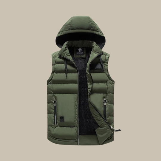 Bauluvio - Lässige Puffer-Bodywarmer mit Kapuze für Männer