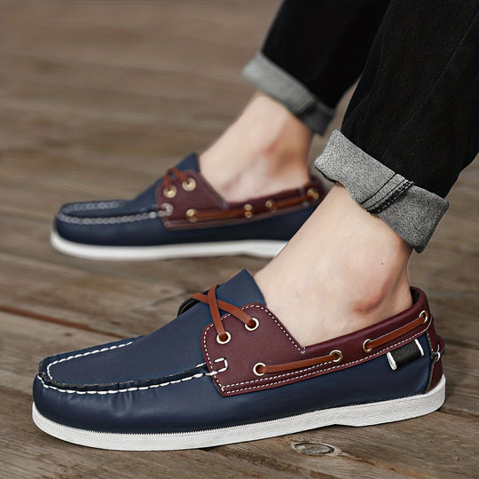 Bauluvio - Herren Casual Leder Slip-Ons