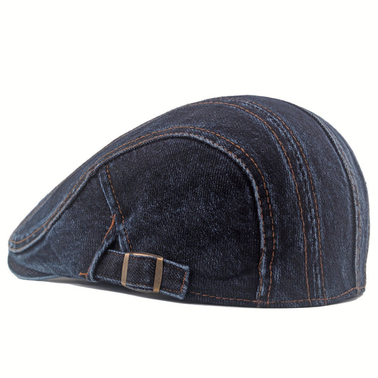 Bauluvio - Newsboy-Cap aus gewaschenem Denim für Männer