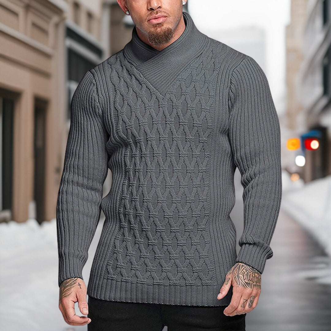 Bauluvio - Stylischer Herren-Rollkragenpullover aus Strick