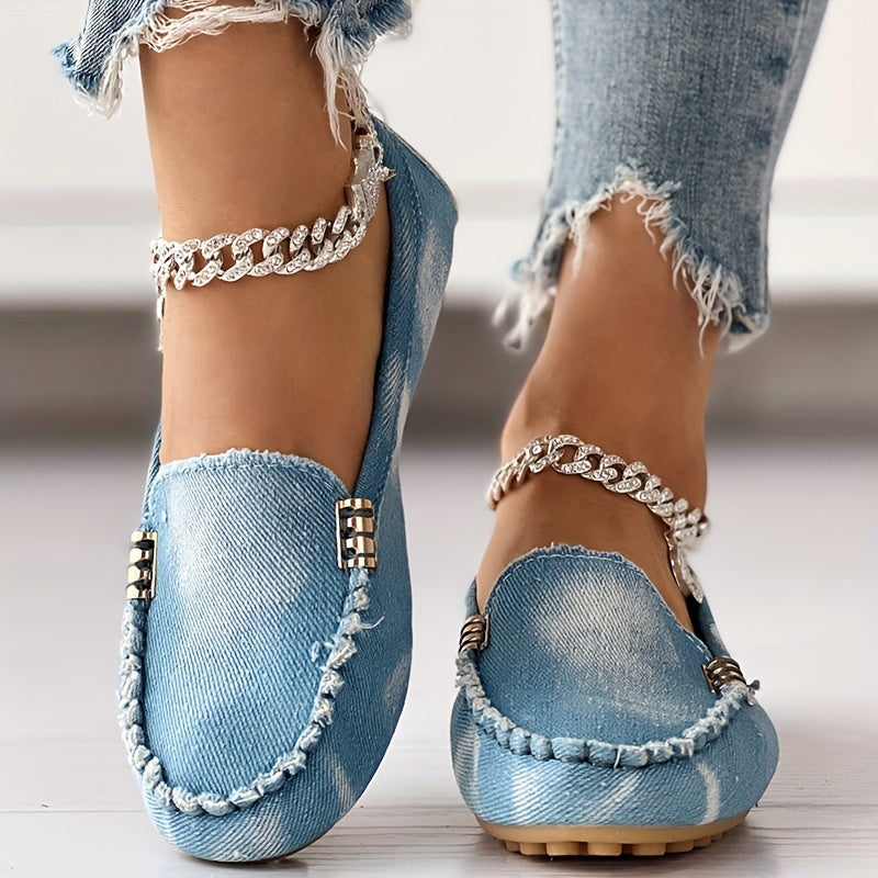 Bauluvio - Damen Casual Denim Loafers