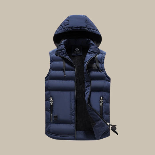 Bauluvio - Lässige Puffer-Bodywarmer mit Kapuze für Männer