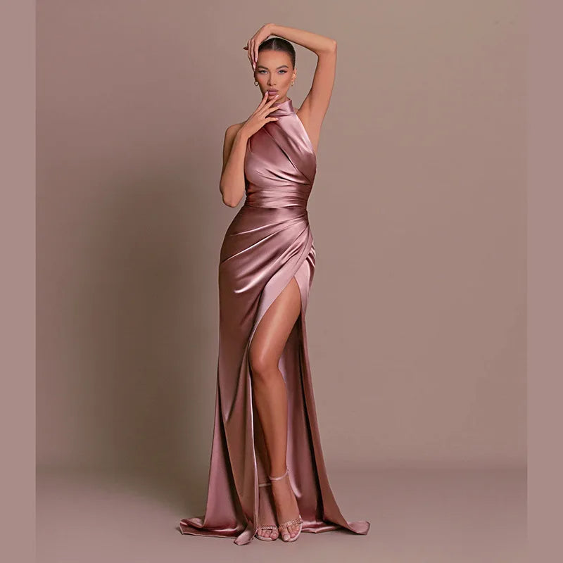 Bauluvio -  Satin Cocktailkleid ohne Rückenschlitz