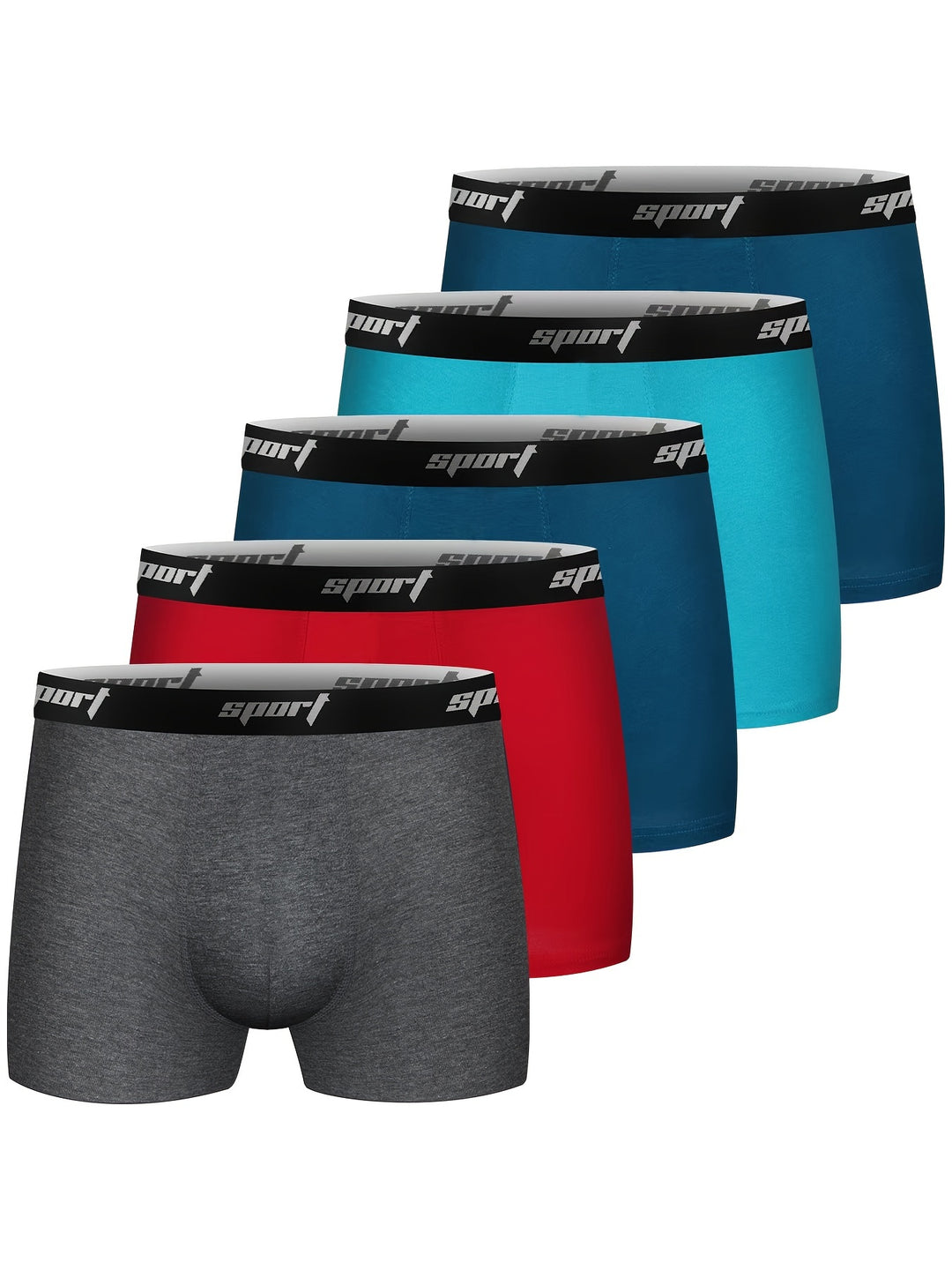 Bauluvio - 5er-Pack weiche, dehnbare Boxershorts für Männer