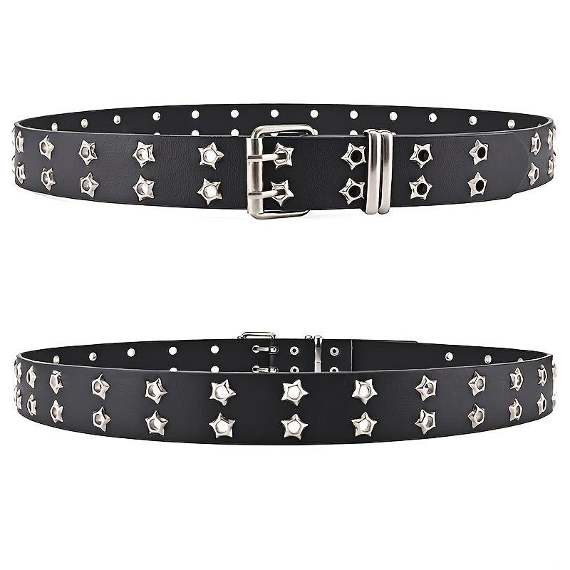 Bauluvio - Star Eyelet Double Pin Buckle Gürtel