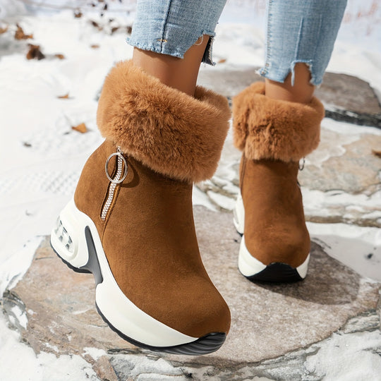 Plateau-Keil-Winterstiefel für Frauen