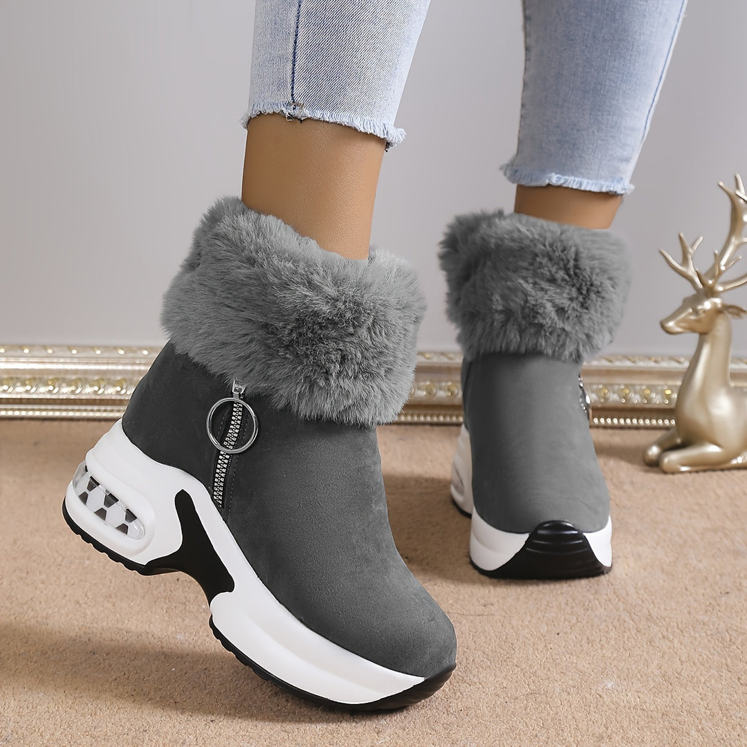 Plateau-Keil-Winterstiefel für Frauen