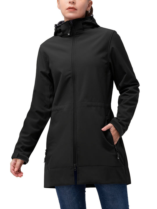 Lange Softshell-Jacke für Frauen