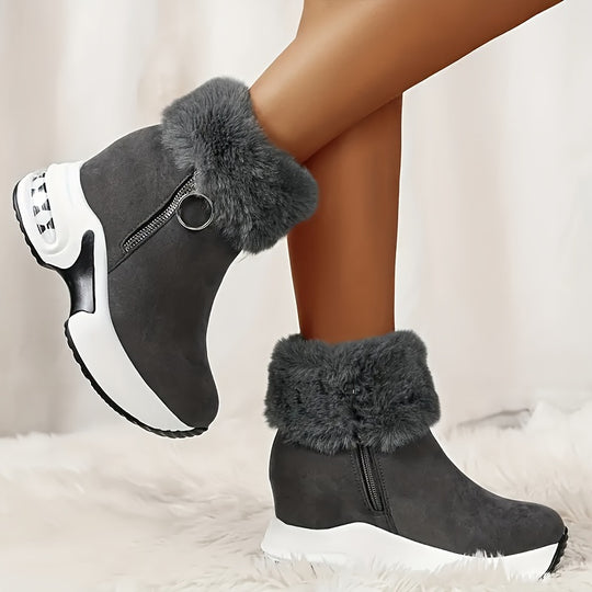 Plateau-Keil-Winterstiefel für Frauen