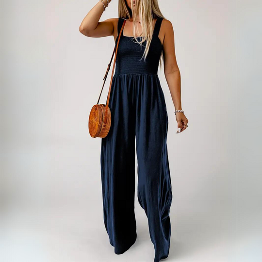 Bauluvio - Taillenhoher Jumpsuit mit Taschen für Frauen