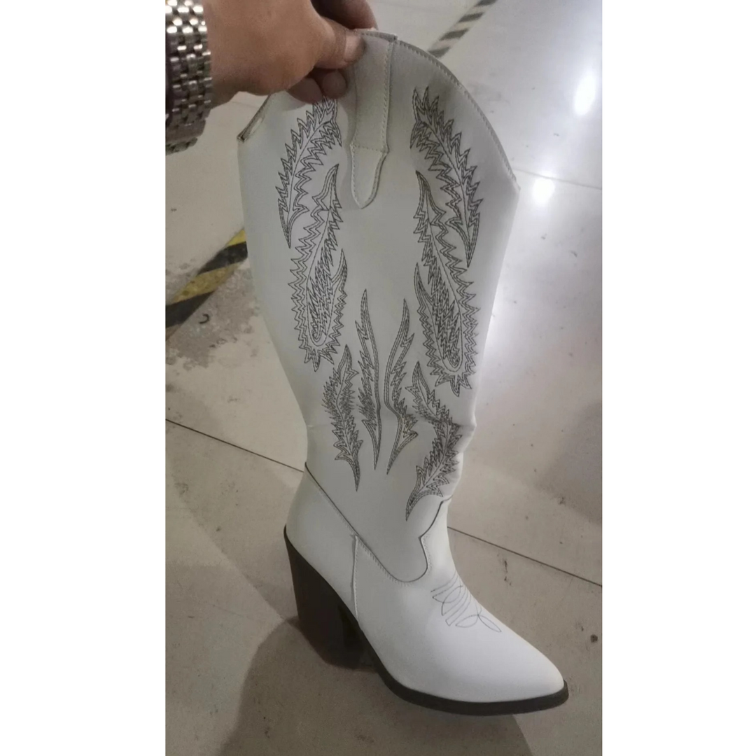 Damen Lederstiefel mit Seitenreißverschluss