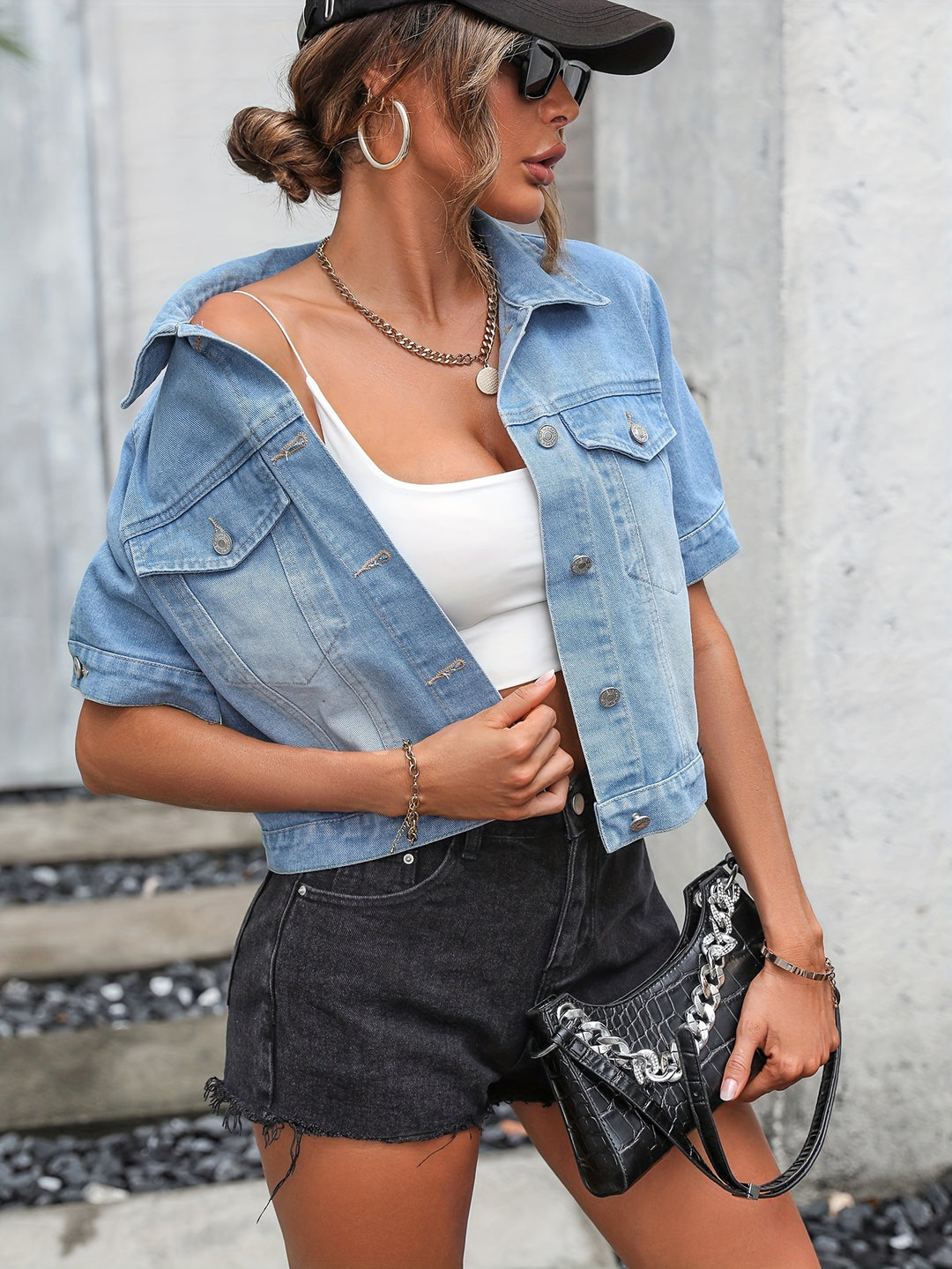 Retro Style Denim Jacke für Frauen