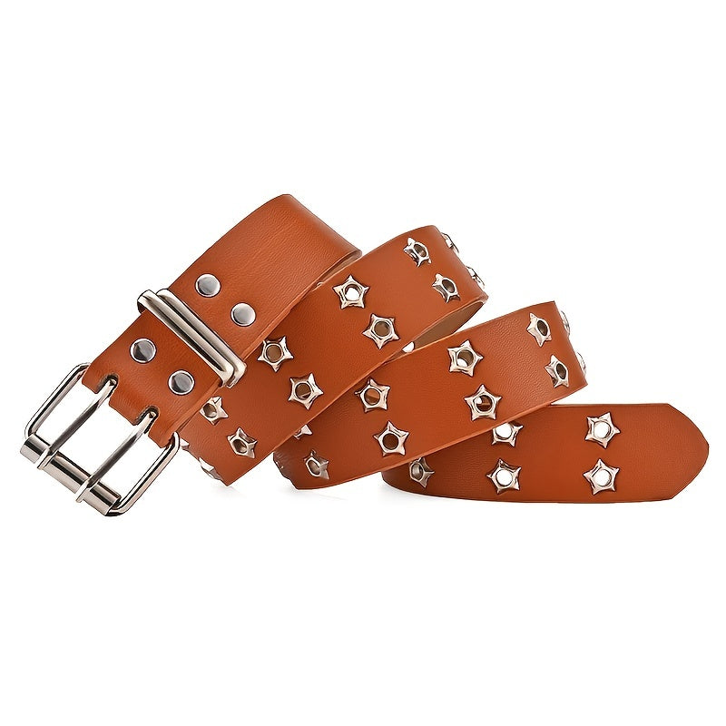 Bauluvio - Star Eyelet Double Pin Buckle Gürtel