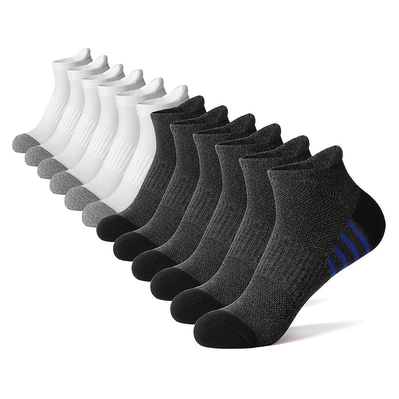 Bauluvio - Lässige gestreifte Sportsocken für Männer (12 Paare)