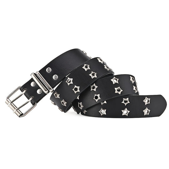 Bauluvio - Star Eyelet Double Pin Buckle Gürtel