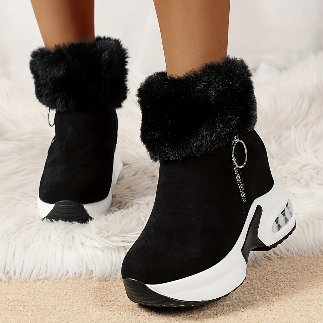 Plateau-Keil-Winterstiefel für Frauen