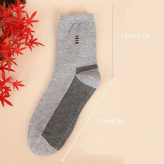 Bauluvio - Trendy Classic Solid Crew Socken für Männer (5 Paar)