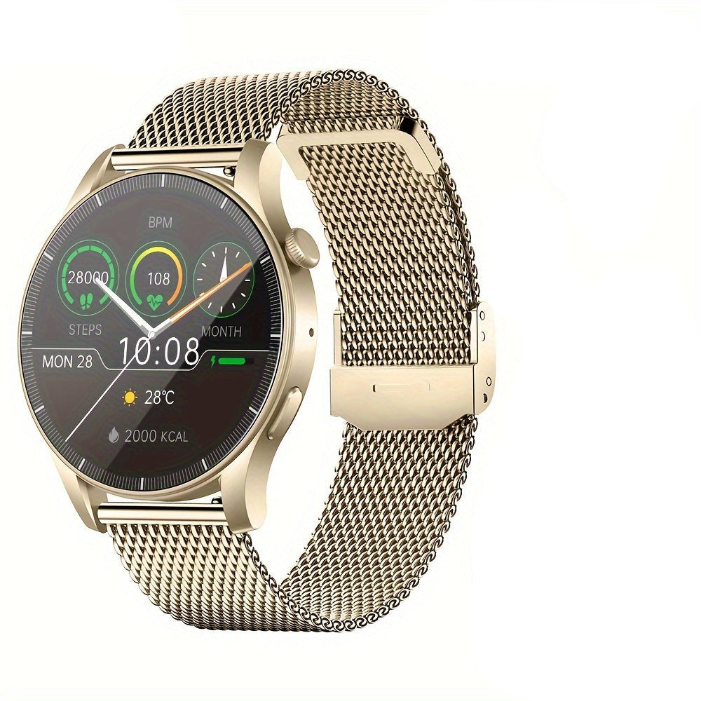 Bauluvio - Runde Smartwatch mit HD-Bildschirm