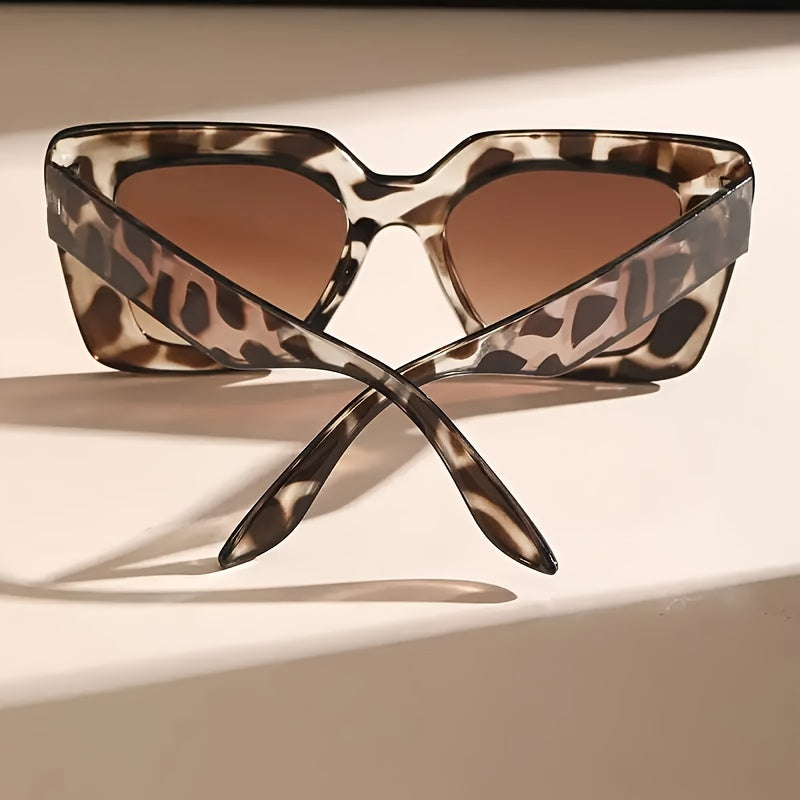 Bauluvio - Leopard Squarefashion Brillen für Frauen