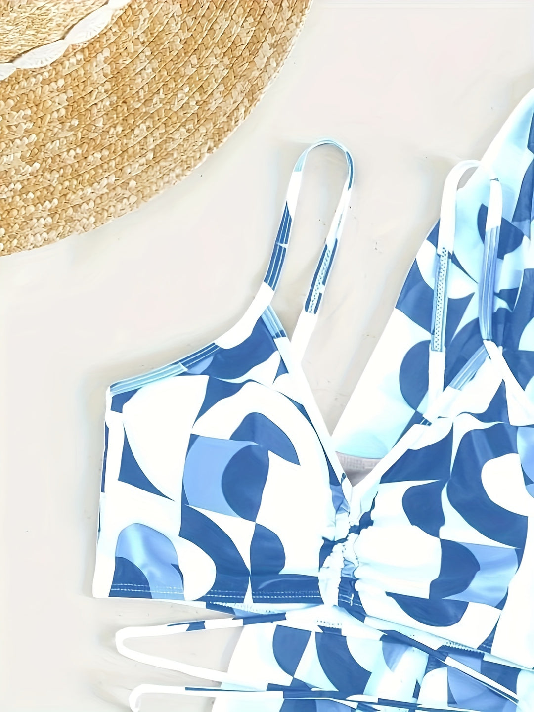 Bauluvio - Waves Gemustertes 3-teiliges Bikini-Set