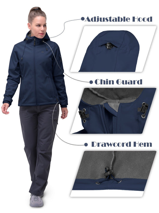 Bauluvio - Winddichte Softshell-Jacke für Frauen