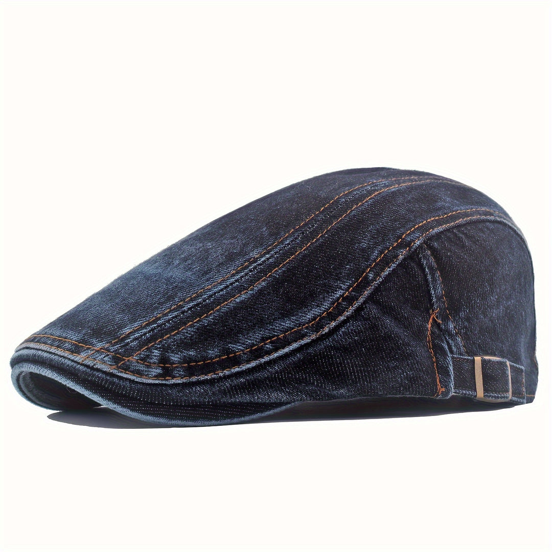 Bauluvio - Newsboy-Cap aus gewaschenem Denim für Männer