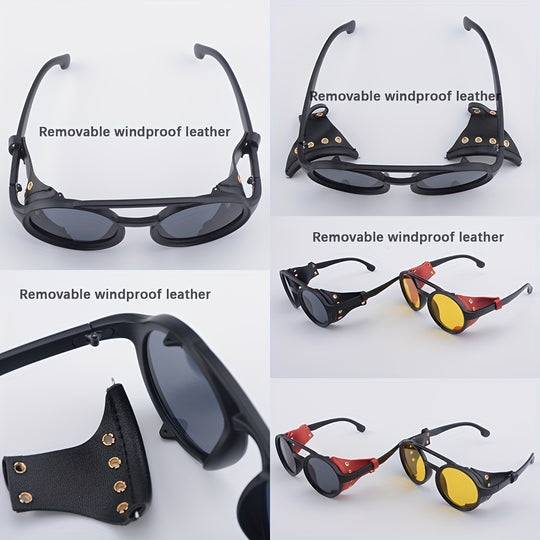 Bauluvio - Retro Steampunk Runde Sonnenbrille