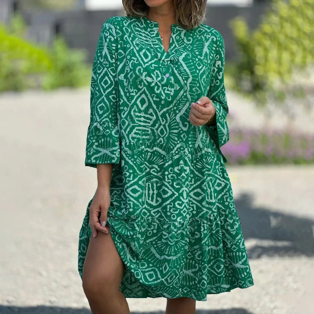 Bauluvio - Boho-Kleid mit Grafikdruck